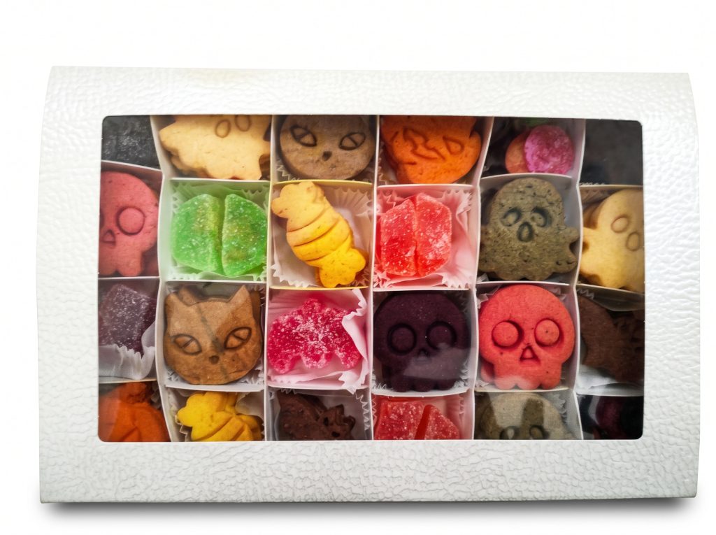 Scatola biscotti misti a tema Halloween