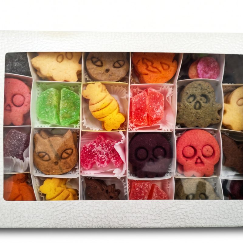 Scatola biscotti misti a tema Halloween